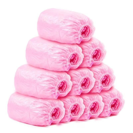 ✨TOATE PRODUSELE✨ - Set 100 Huse de Pantofi Impermeabile de Unica Folosinta, , Universale, Roz, pentru Zile Ploioase