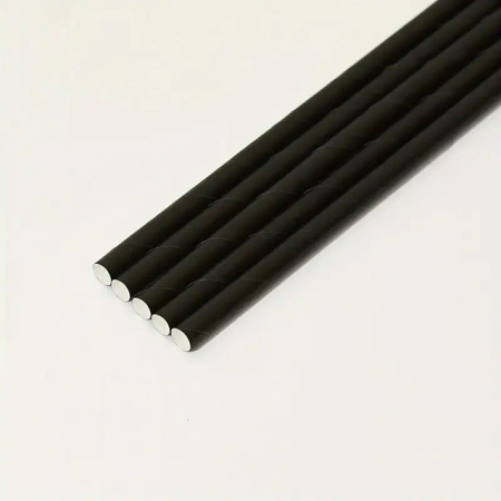 Set 100 Paie, , din Hartie, 20 cm, Model Uni, Negru [3]