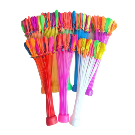 ✨TOATE PRODUSELE✨ - Set 111 Baloane din Latex, , Aqua Party, Sistem de Umplere Rapida, 10 cm Diametru, Multicolor