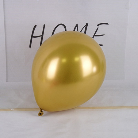 Set 12 Baloane, , din Latex Chrome, 25 cm, Auriu [3]