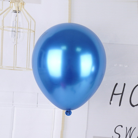 Set 12 Baloane, , din Latex Chrome, 30 cm, Albastru Inchis [3]