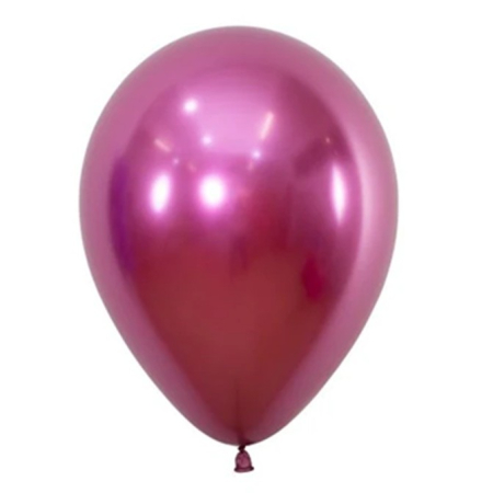 Baloane Latex - Set 12 Baloane, , din Latex Chrome, 30 cm, Fucsia
