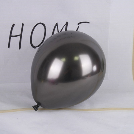 Set 12 Baloane, , din Latex Chrome, 30 cm, Negru [3]