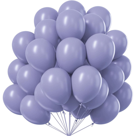 Set 12 Baloane, , din Latex Macaroon, 30 cm, Gri [2]