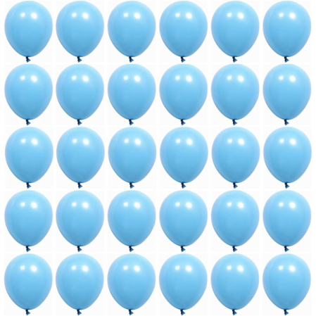 Set 12 Baloane, , din Latex Standard, 13 cm, Albastru Deschis [4]