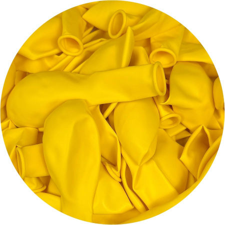 Set 12 Baloane, , din Latex Standard, 25 cm, Galben [1]