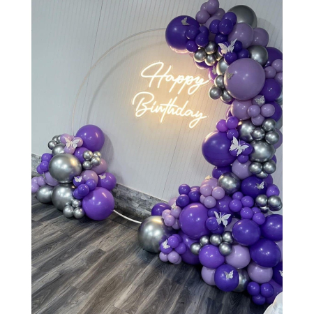 Set 12 Baloane, , din Latex Standard, 25 cm, Mov [3]