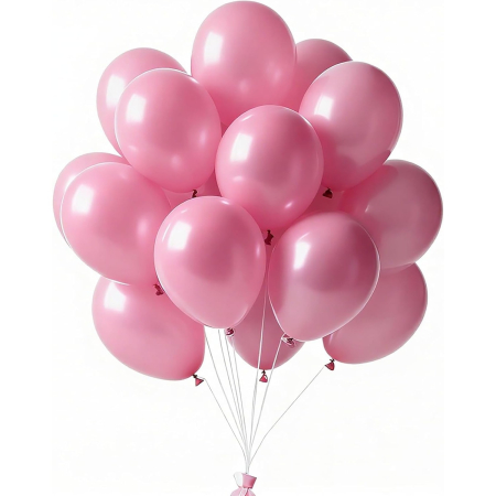 Set 12 Baloane, , din Latex Standard, 25 cm, Roz Deschis [4]