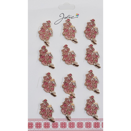 Seturi Brose - Set 12 Brose Martisor Buchet de Flori Roz