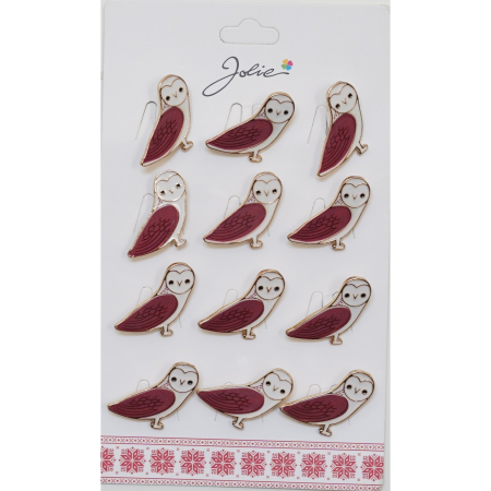 Seturi Brose - Set 12 Brose Martisor pentru Copii Bufnita Aurie