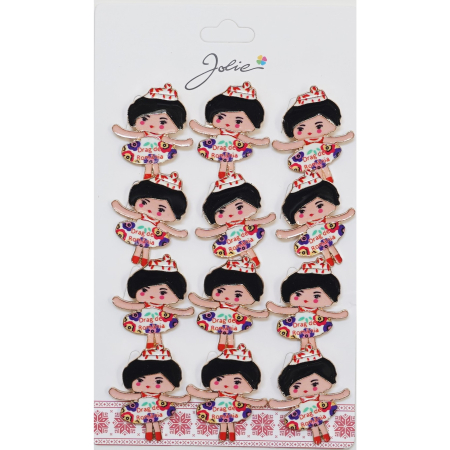 Seturi Brose - Set 12 Brose Martisor pentru Copii Fetita cu Coronita