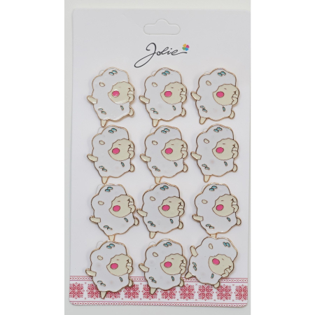 Seturi Brose - Set 12 Brose Martisor pentru Copii Oaie Transformata in Extraterestru