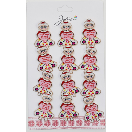 Seturi Brose - Set 12 Brose Martisor Primavara Cea Mai Draga Bunica