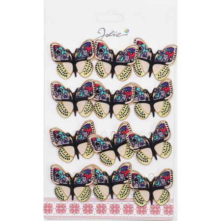 Seturi Brose - Set 12 Brose Martisor Primavara Fluture cu Aripi Deschise