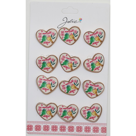 Seturi Brose - Set 12 Brose Martisor Primavara Inima Un Martisor Calator