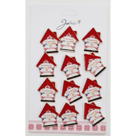 Seturi Brose - Set 12 Brose Martisor Primavara Mesaj Primavara se Poarta in Suflet