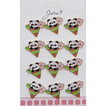 Seturi Brose - Set 12 Brose Martisor Urs Panda in Con de Inghetata