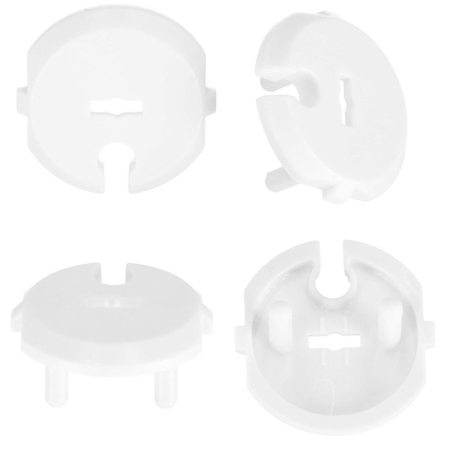 Set 12 protectii pentru prize copii, deblocare cu cheie, 35mm, alb [9]