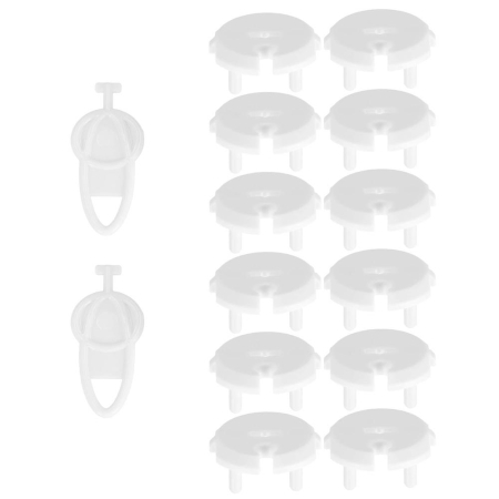 Disponibil livrare locker S - Set 12 protectii pentru prize copii, deblocare cu cheie, 35mm, alb