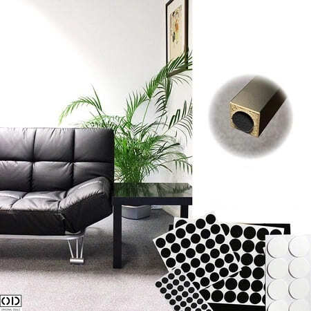Set 125 Capace Autoadezive, pentru Protectie Scaune, Usi, Parchet, Mobila, Diverse Dimensiuni, Negru, Original Deals® [0]