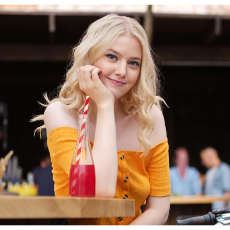 Set 16 Paie, , pentru Masa de Craciun, din Hartie, 19.7 cm,Alb-Rosu [3]