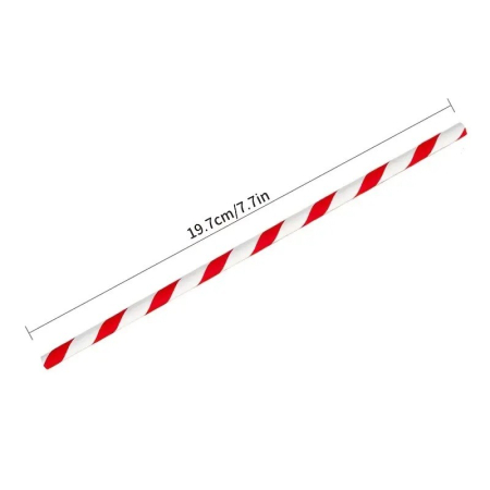 Set 16 Paie, , pentru Masa de Craciun, din Hartie, 19.7 cm,Alb-Rosu [1]