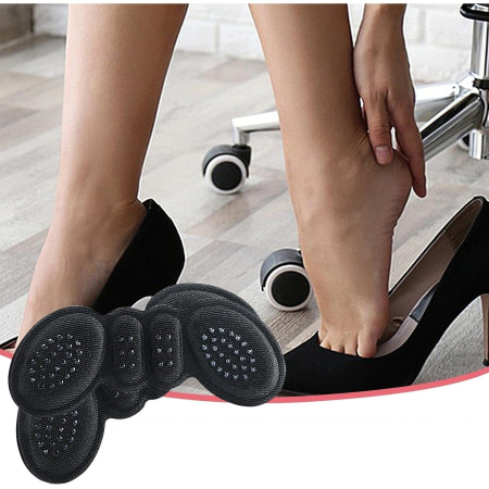 Set 2 Branturi cu Pernute pentru Calcai, , Suport Interior pentru Incaltaminte, Marime Universala, Aderent pe Piele, Negru [6]