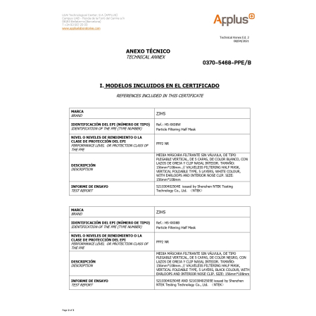 Set 2 bucati Masca de protectie faciala, , de unica folosinta pentru adulti, FFP2, KN95 CE 0370, 5 straturi, nesterila, ambalaj individual, Negru [7]