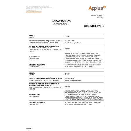 Set 2 bucati Masca de protectie faciala, , de unica folosinta pentru adulti, FFP2, KN95 CE 0370, 5 straturi, nesterila, ambalaj individual, Negru [8]