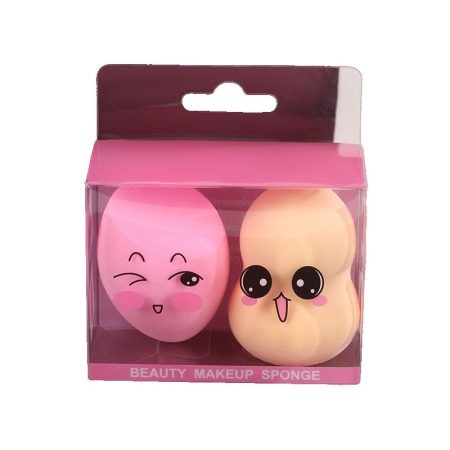 ✨TOATE PRODUSELE✨ - Set 2 Buretei de Machiaj, , Puternic Absorbant, Utilizare Umeda si Uscata, din Poliuretan, 4 x 6 cm, Multicolor