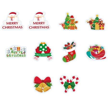 Set 2 Decoratiuni de Craciun, , de Agatat, pentru Usa, Sfoara Inclusa, 21 cm/28 cm, din Hartie 350g, Multicolor [2]