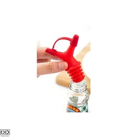 Set 2 Dopuri din Silicon pentru Sticle de Ulei si Otet, Rosu, Original Deals [3]