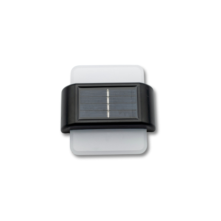 Set 2 lampi solare LED de perete, IP44 pentru exterior, autonomie 12 ore, 9x9x2.3cm, negru [6]
