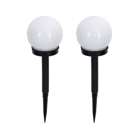 Lampi solare - Set 2 Lampi Solare LED, , Forma Sferica, Tip Glob, Diametru 10 cm, Alb Cald