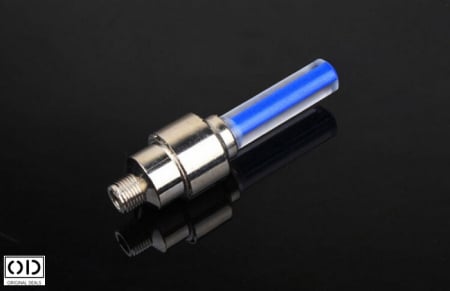 Set 2 Lumini LED cu Ventil si Baterii pentru Roata Cauciuc, Compatibil cu Bicicleta, Masina sau Motocicleta, Rosu [19]
