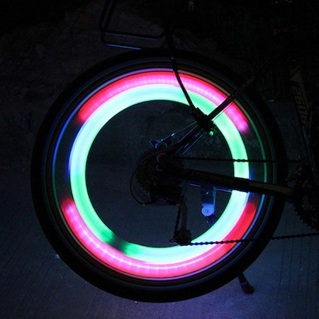 Set 2 Lumini LED pentru Spite Bicicleta, Multicolor cu 3 Moduri de Iluminare, Impermeabile [4]