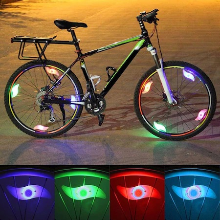 Set 2 Lumini LED pentru Spite Bicicleta, Multicolor cu 3 Moduri de Iluminare, Impermeabile [3]