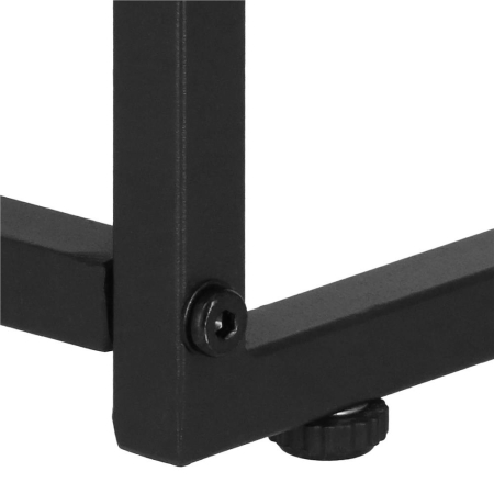 Set 2 mese pentru cafea, cadru otel, stil industrial, 50x50x52 cm si 45x45x47 cm, maro [11]