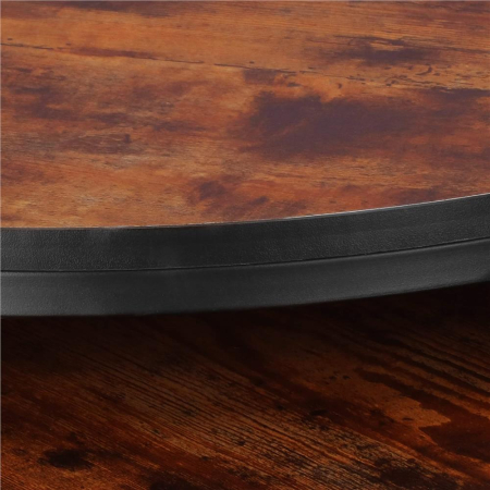 Set 2 mese pentru cafea suprapozabile, cadru otel, 70x70x47 cm si 50x50x40 cm, maro [11]