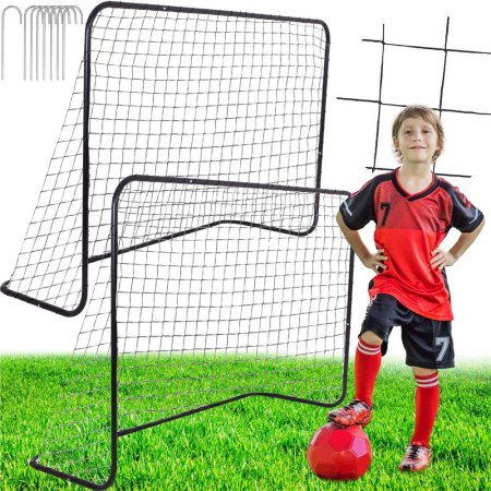 Set 2 porti de fotbal metalice, 122x183cm, profil 25mm, cu elemente de fixare [5]