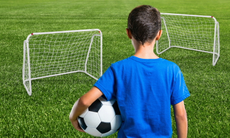 Set 2 porti de fotbal metalice, 96x124cm, profil 28mm, cu elemente de fixare [3]