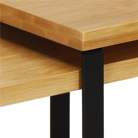 Set 2 rafturi de bucatarie suprapozabile, pentru ustensile sau condimente, 20x34x16cm, natur si negru [12]