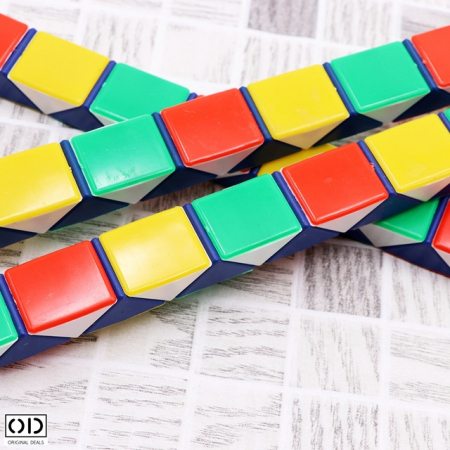 Set 2 Rigle Rubik, Jucarie Antistres care Dezvolta Inteligenta, 32cm, PVC Multicolor, Original Deals [8]