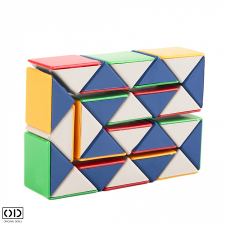 Set 2 Rigle Rubik, Jucarie Antistres care Dezvolta Inteligenta, 32cm, PVC Multicolor, Original Deals [5]