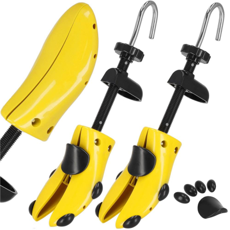 Set 2 sanuri pentru largit si alungit pantofi, din plastic, marime 44-46, galben [15]