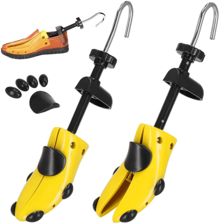 Set 2 sanuri pentru largit si alungit pantofi, din plastic, marime 44-46, galben [14]