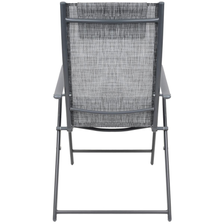 Set 2 scaune reglabile de gradina cu tetiera, textilene si cadru metalic, 57x68x106 cm, gri [9]