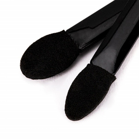 Set 20 de Aplicatoare Machiaj, , 2 Capete, 6.2 cm, din Poliuretan si Burete, Negru [3]