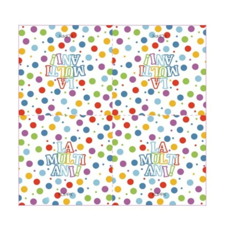 Set 20 Servetele de Masa, , Colectia LA MULTI ANI, 33 x 33 cm, din Hartie, Multicolor [3]