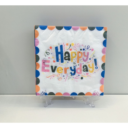 Set 20 Servetele de Masa, , din Hartie, 33 x 33 cm, Model Happy Everyday, Multicolor [3]